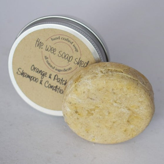 The Wee Soap Shed Orange & Patchouli Shampoo & Conditioner Bar
